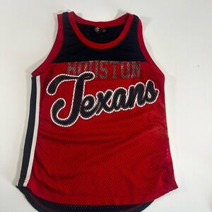 NFL Tank Top Womens Size‎ Medium Red Navy Mesh Sportswear Bull Head Logo Fanwear